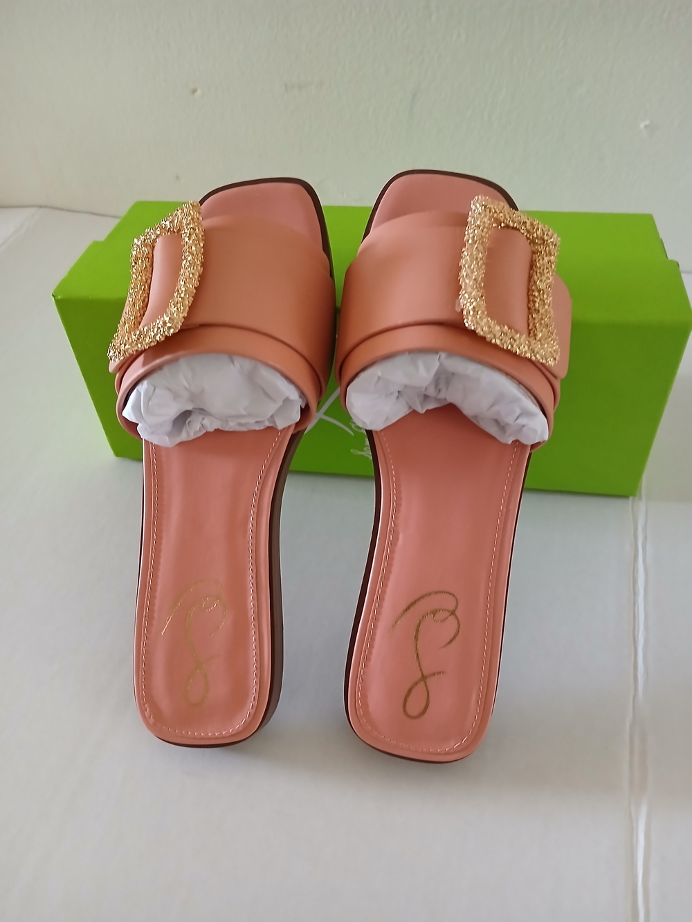 Sam Edelman Inez Canyon Clay Sandals with Gold Buckle Size 6.5 $85 - Picture 8 of 11